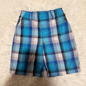 Garanimals Blue Plaid Elastic-Waist Kids Shorts